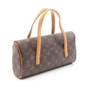 Louis Vuitton Sonatine Monogram Handbag Canvas Leather Brown